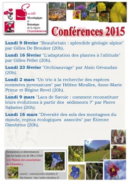 Image de l'actualité Les conférences de la Société mycologique et botanique de la région chambérienne