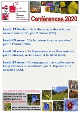Image de l'actualité Les conférences de la Société mycologique et botanique de la région chambérienne